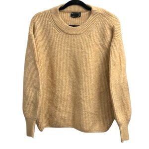 Women’s ASOS Curve‎ Cream Round Neck Long Sleeve Sweater Size 14